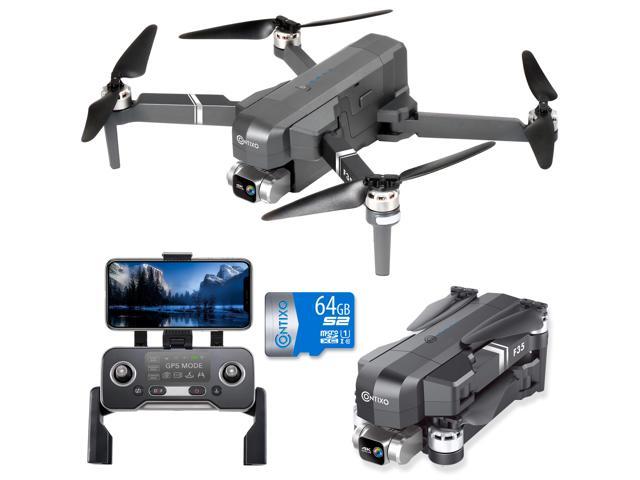 Contixo F35 GPS Drone with 4K UHD Camera 2-Axis Self-stabilizing Gimbal 5G WiFi FPV RC Quadcopter Brushless Drone for Adults, Bonus 64GB SD Card Carrying Case